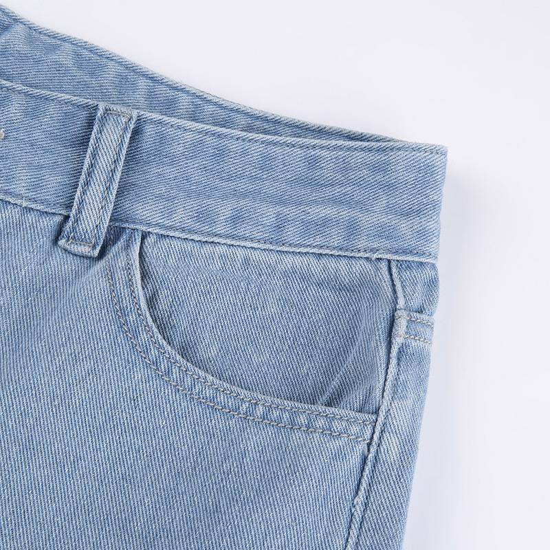 Vintage Wide Leg Denim Cargo Pants for Women