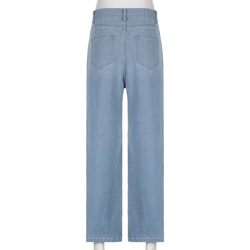 Vintage Wide Leg Denim Cargo Pants for Women
